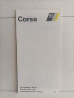Brochure Catalogue Tarif Opel Corsa 1985 (Suisse)