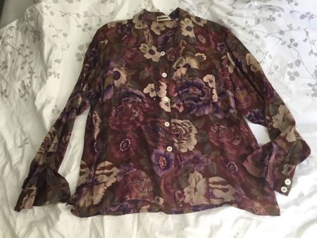 JIL SANDER Bluse Vintage, Gr 36, 100% Seide