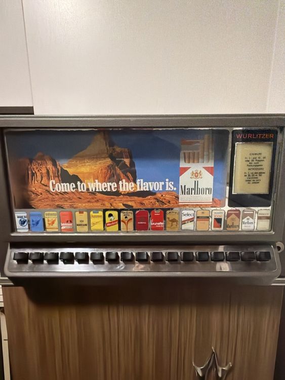 Wurlitzer Zigarettenautomat Vintage Design Retro Sammlerstüc ...