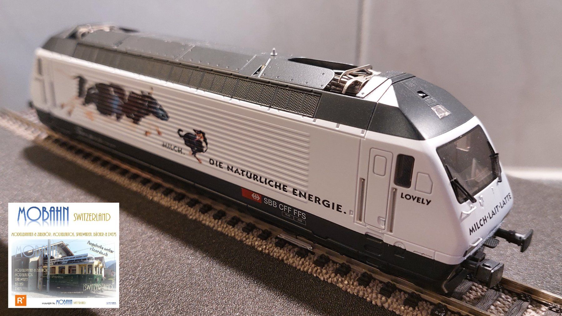 Hag Modellini di ferrovie: HAG 281 - Re 460 021-9 "LOVELY" der SBB – Nuovo e nell'imballaggio originale da Rotkreuz venduto da MOBAHN-1zu87 5