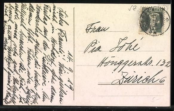 Cartoline postali: AK Morschach, Pension Betschart, Kirche – Usato da Berlin venduto da bartko-reher 1
