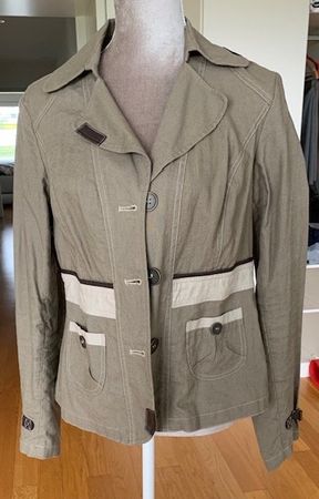 Leinen-Blazer von Alba Moda in Gr. 38, khaki