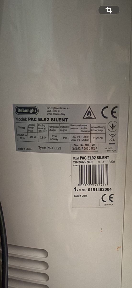 De'Longhi Condizionatori: de Longhi PAC EL92 Silent Klimagerät – Usato da Baar venduto da Univers6340 3