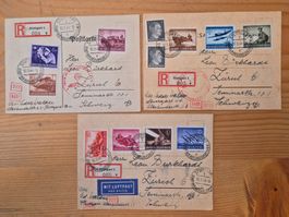 DE-D-Reich R-Postkarten Zensur in die Schweiz aus 1944