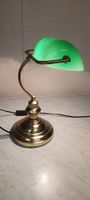 Tischlampe grün Glas antik