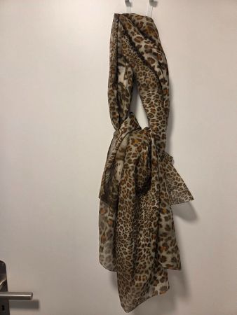 Leichter Leo-Schal / Foulard (Polyester) – Wie neu