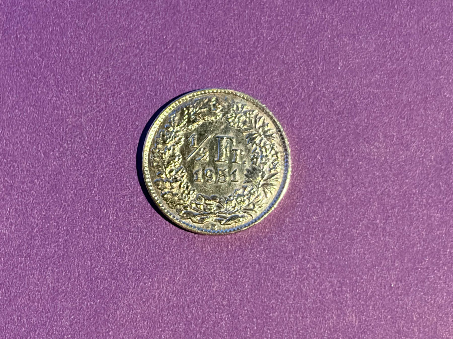 Tutti le monete: 1/2 Fr. 1951 sehr schön – Usato da Kräiligen venduto da wolle2101