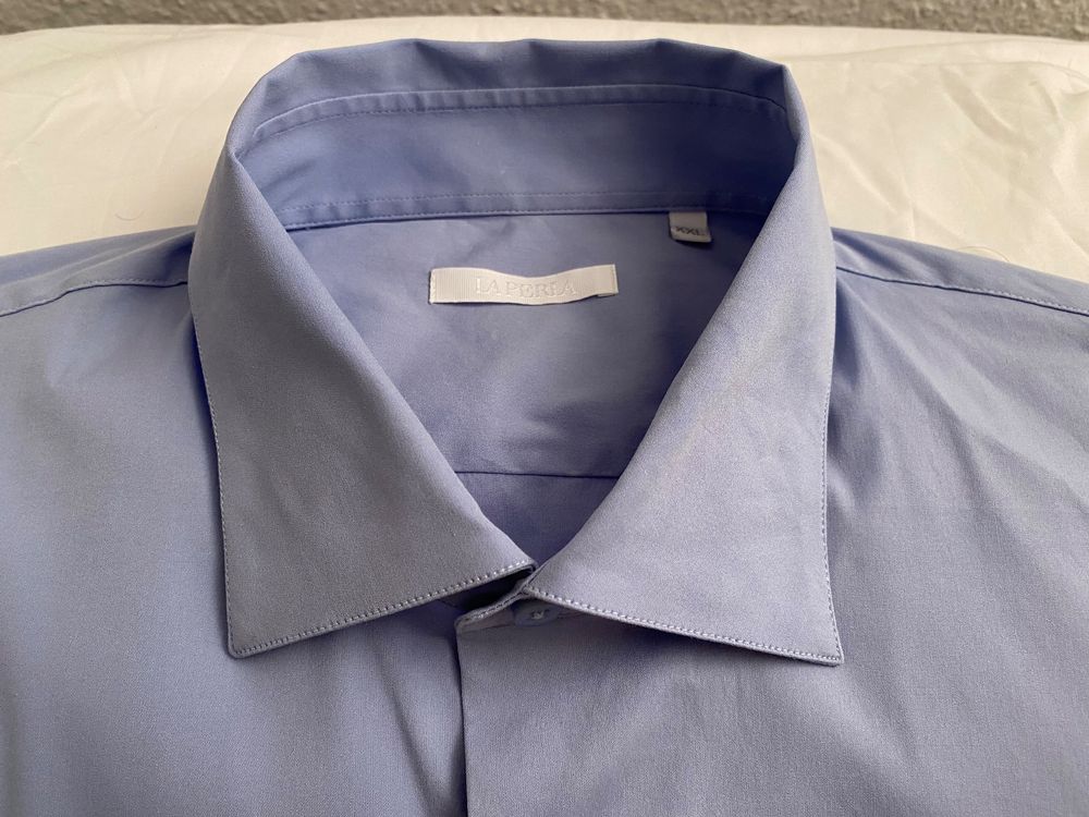 Chemise homme XL bleu clair coton marque La Perla | Kaufen auf Ricardo