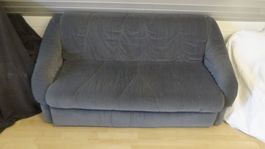 Schlafsofa graublau mit Lattenrost gebraucht guter Zustand