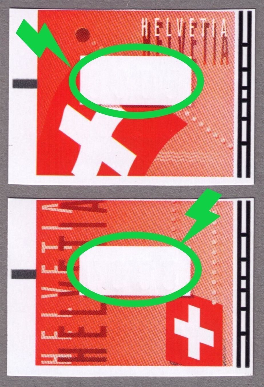 Alle Briefmarken: ATM 20+21/19+20_ Abart "LEERDRUCKE" ! ** – Neu (gemäss Beschreibung) aus Marthalen von Ch_quality