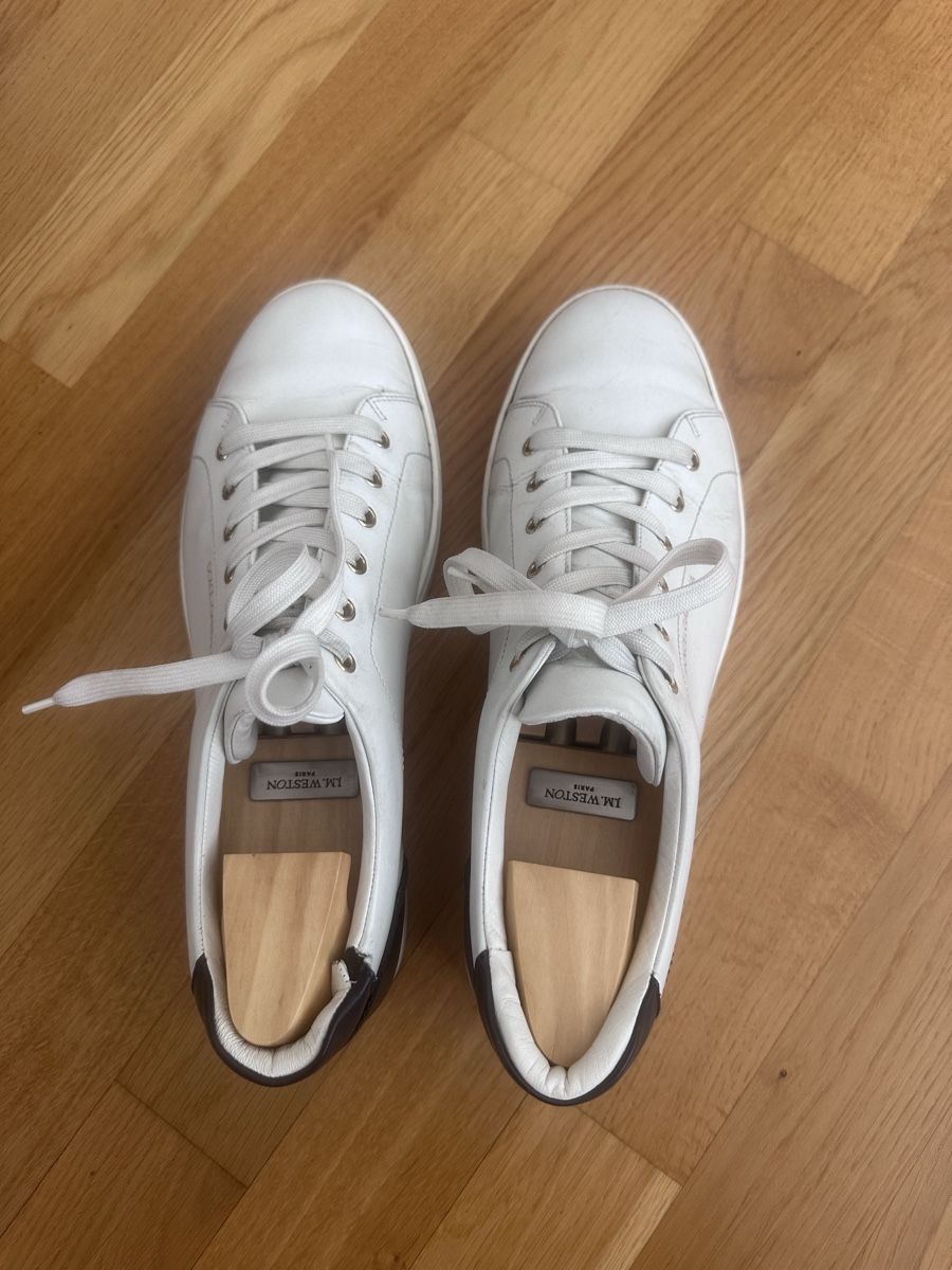 Dolce & Gabbana Scarpe da uomo: Dolce & Gabbana Leder Sneaker weiss Gr.45 – Usato da Wollerau venduto da Finkenwurf 1