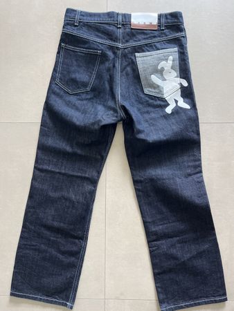 Marni Dance Bunny Jeans dunkelblau Gr. 36 mit weissen Nähten