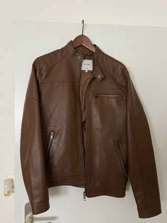 Jack & Jones Lederjacke braun Grösse S guter Zustand