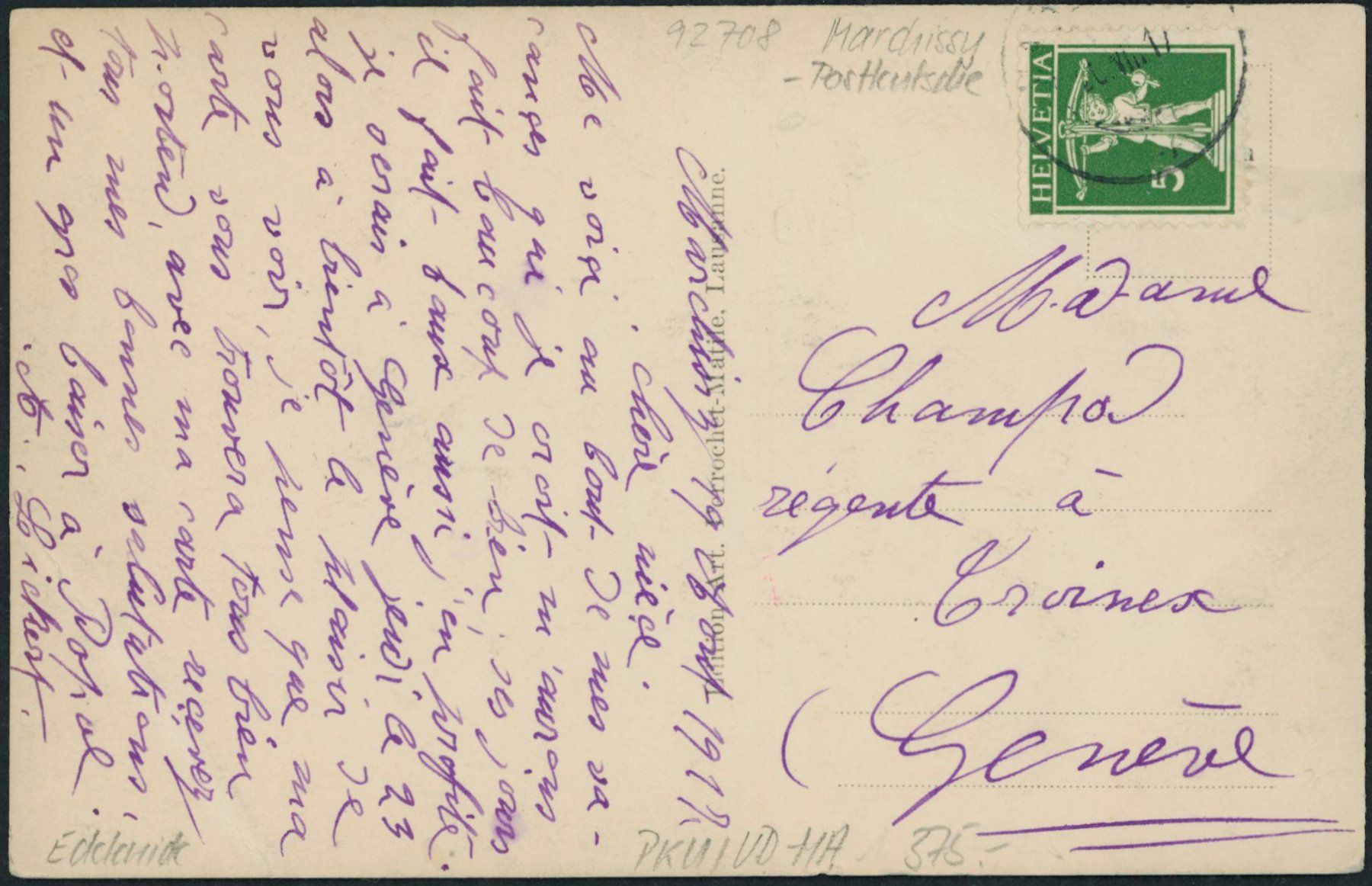 Cartes postales: VD Marchissy - Postkutsche – D'occasion à Schindellegi par leecollect 1