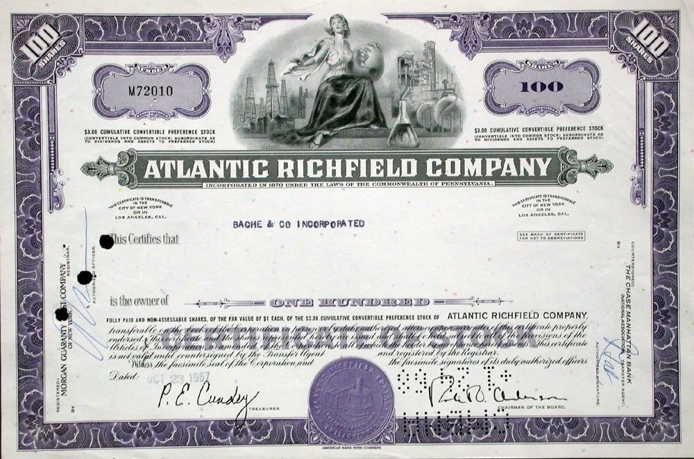 Dokumente: Atlantic Richfield Company - 1967 – Gebraucht aus Solothurn von Sgasche