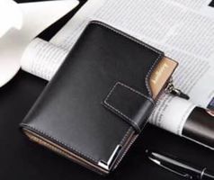 Neuwertiges Portemonnaie/Wallet aus Lederimitat, Schwarz
