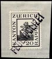 20 Rp. Fiskalmarke vom Kanton ZÜRICH