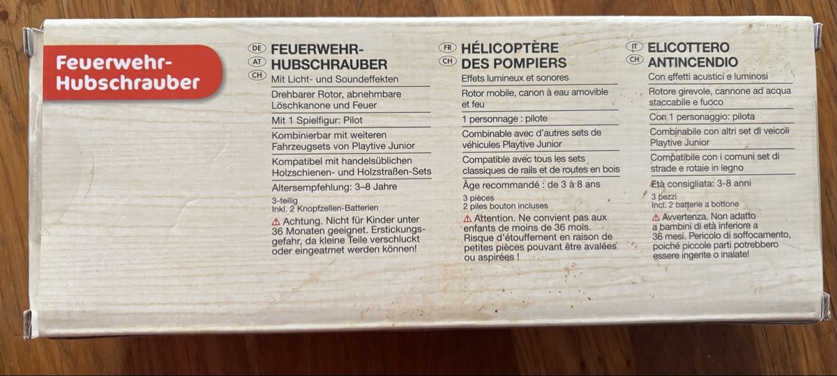 Giocattoli: Playtive Junior Feuerwehr-Hubschrauber - Neu – Nuovo e nell'imballaggio originale da Buchs AG venduto da Yuca01 2