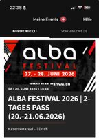 Alba Festival 2026 2-Tages Pass Zürich 20.-21.06.2026