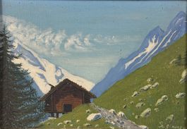 A.Glauzer, Les Haudères, la dent Blanche et les Veisivis