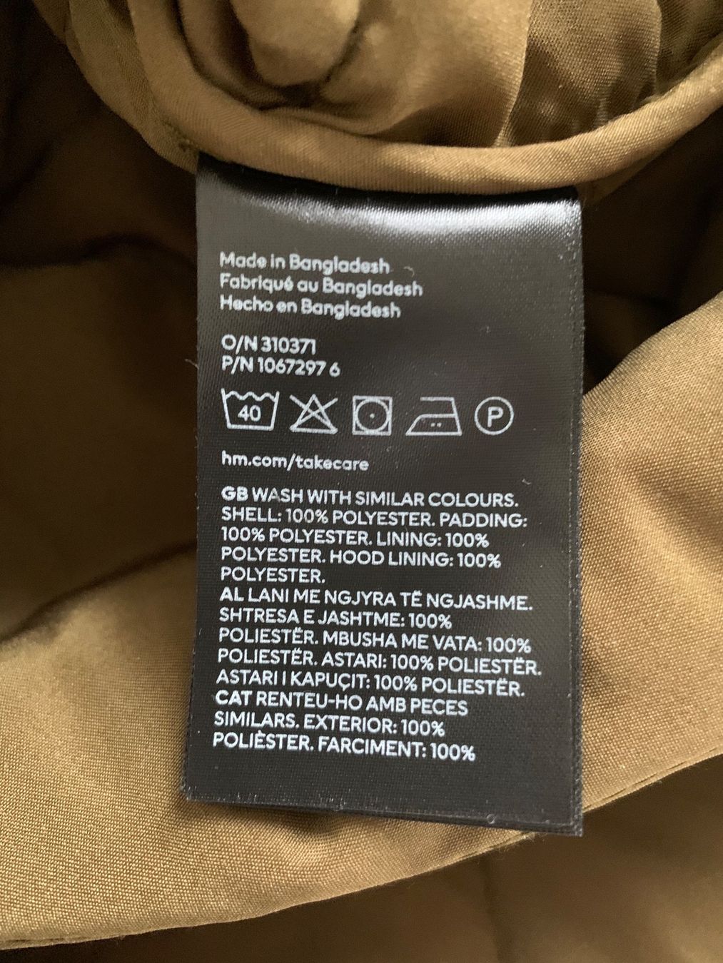H&M Giacche: Steppjacke von H&M Gr.XL olive – Usato da Ellikon an der Thur venduto da Bali1999 8
