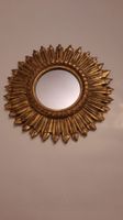 Miroir soleil doré vintage cadre bois Made in Italy