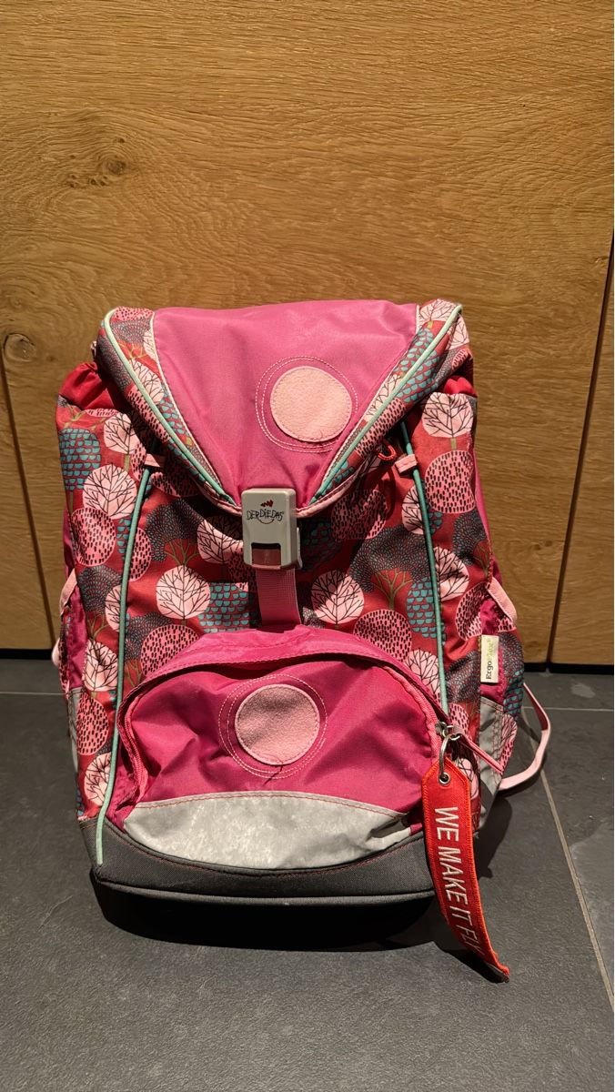 Borse & Zaini: DerDieDas Kinder Schulrucksack, Pinkes Baum Design – Usato da Plons venduto da Mvr