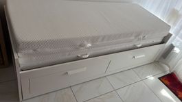 Brimnes Bett IKEA mit 2 Schubladen - ausziehbar - 80 x 200 c