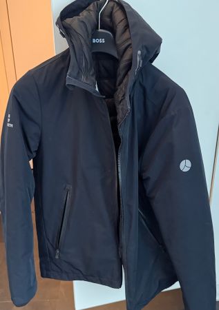 Softshell Jacke mit Kapuze dunkelblau gebraucht