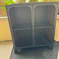vidaXL Aufbewahrungsschrank Rustikal Braun (Metall/MDF)