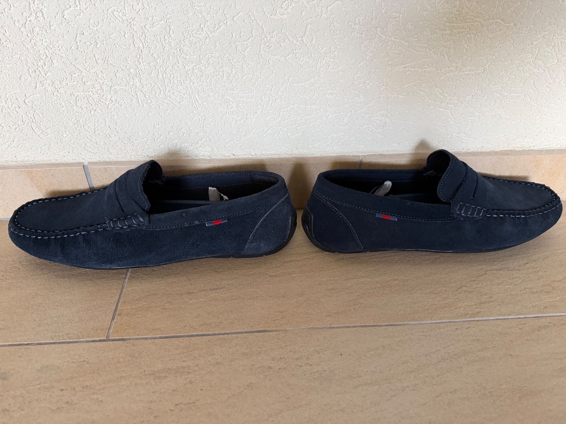 Herrenschuhe: Mocassins en daim bleu, p. 42 – Neu (gemäss Beschreibung) aus St-Gingolph von GoldenKeys 3