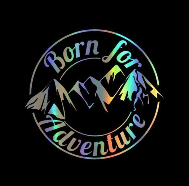 Aufkleber: Aufkleber Born for Adventure % Black Friday% – Neu und originalverpackt aus Walenstadt von SchnaeppchenRabe