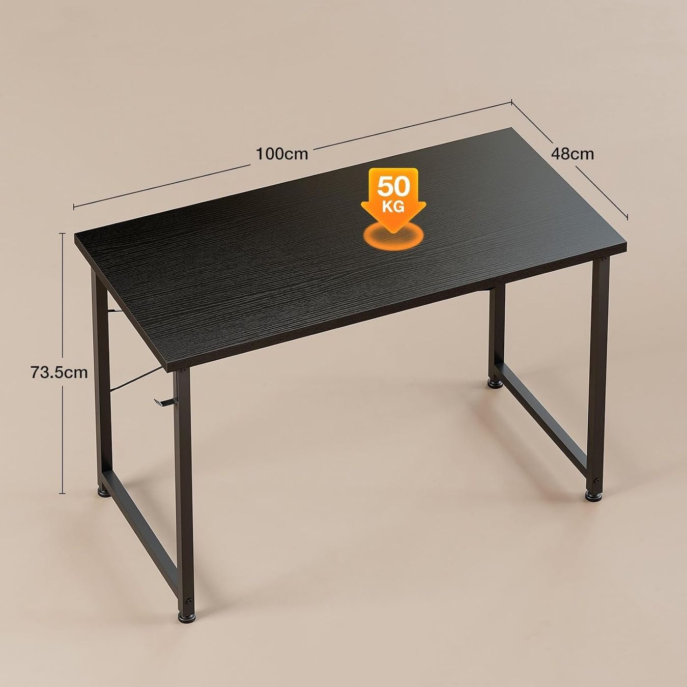 Scrivanie: Bürotisch schwarz, Schreibtisch 100x48cm, Computertisch – Nuovo e nell'imballaggio originale da Zürich venduto da MueDes 2