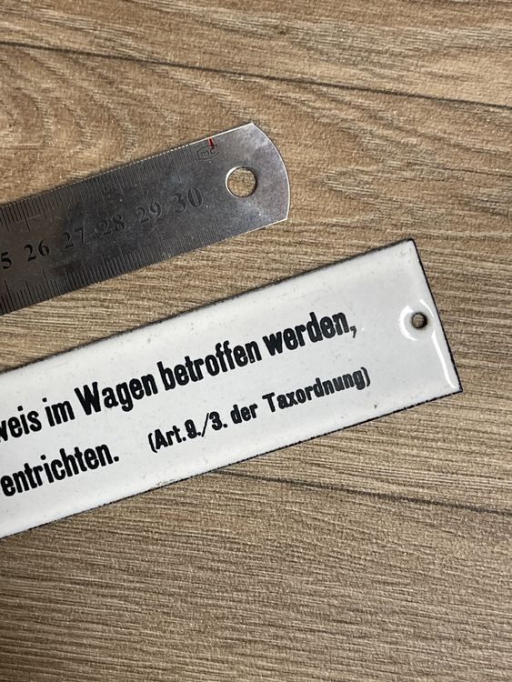 Vermutlich VBZ Emailschild Zuschlagstaxe 50 Rp. 3