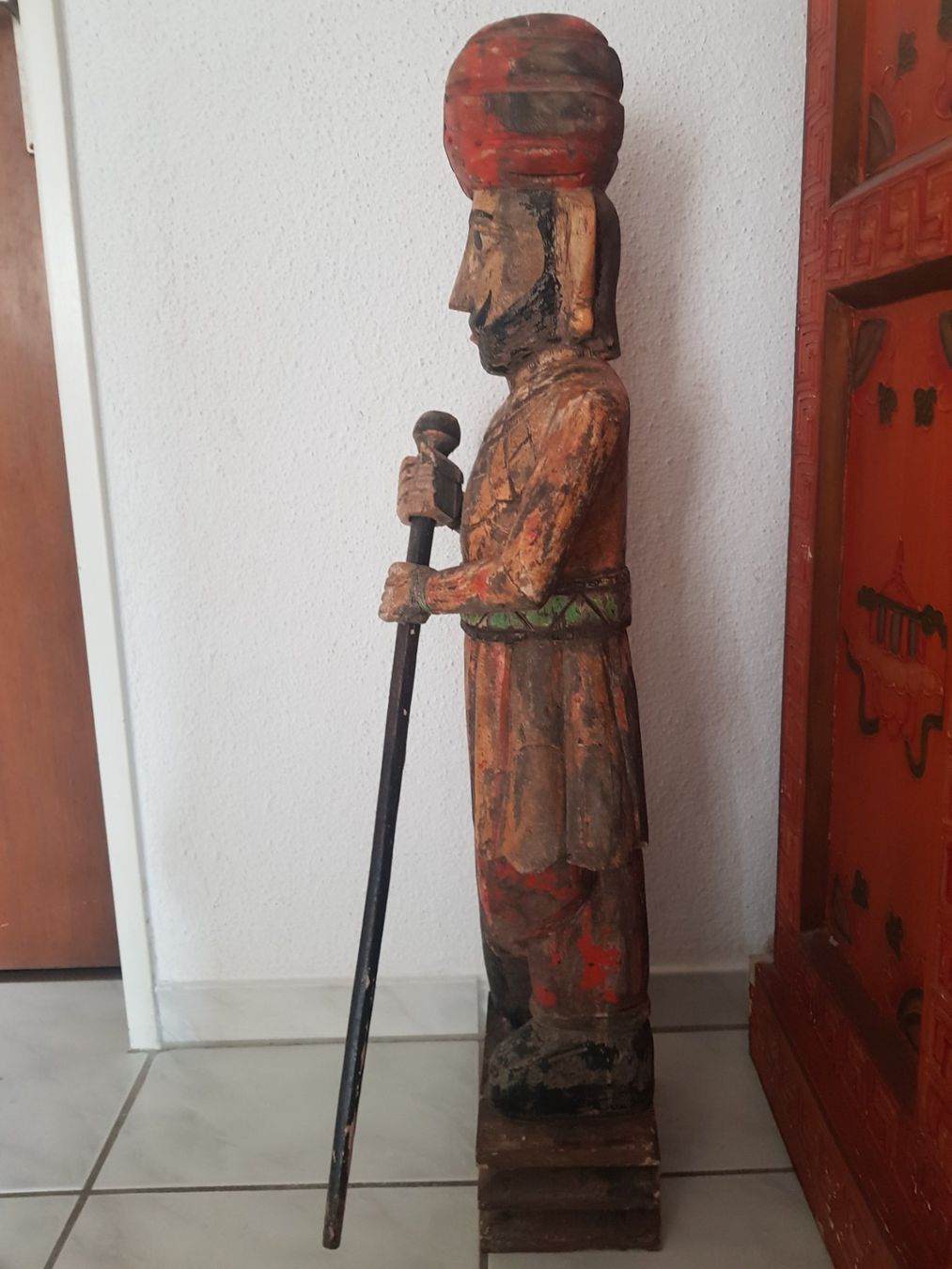 Figuren: ANTIKER GROSSER INDISCHER TORWÄCHTER – Gebraucht aus Root von LifestyleAccessoires 3