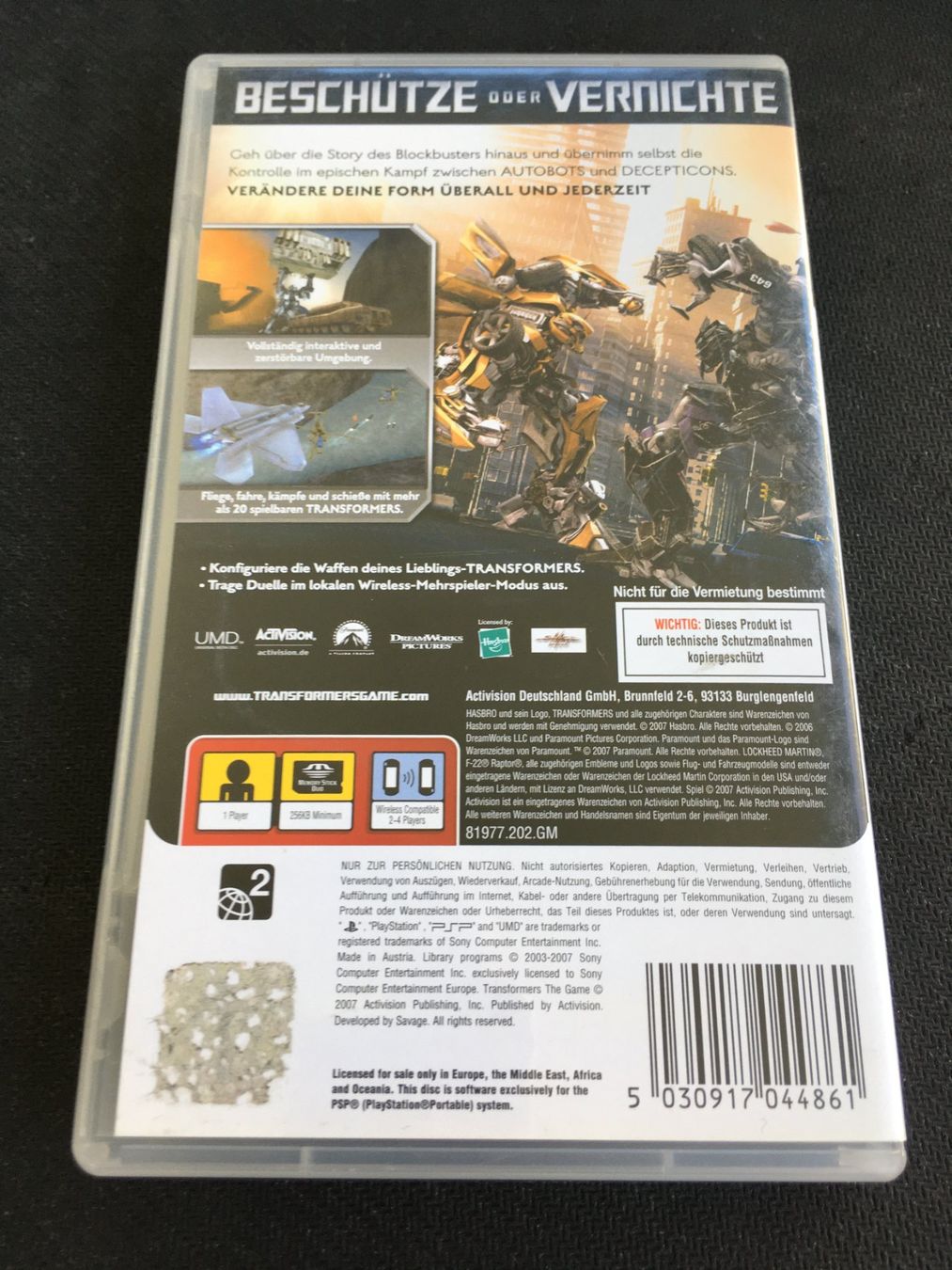 Sony Giochi: Transformers the Game für PSP – Usato da St.Gallen venduto da sjosjo 1