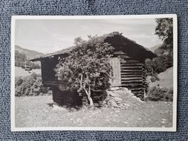 Scheune Heustadel 1956 Ansichtskarte gelaufen mit Marken