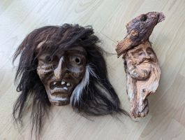 Lötschental Wandmaske Holz Masken