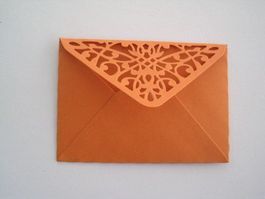 Kleine Couverts 10 Stück 10 x 7cm orange