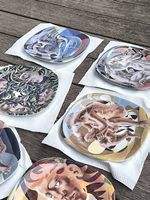 Hans Erni  6 Rosenthal Sammelteller "Kunst für den Friede"