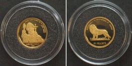 KONGO 20 Francs 2003 Papst JOHANNES PAUL II. Gold 1/25 oz PP