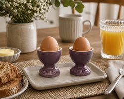 Le Creuser Eierbecher Set von 2 Lila