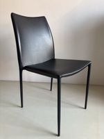 4 Stuhlen Leder schwarz Metallgestell 