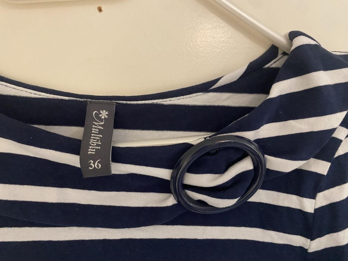 T-shirt: Multiblu Shirt, Grösse 36, blau-weiss gestreift – Usato da Hünenberg See venduto da lar_9zjk 3