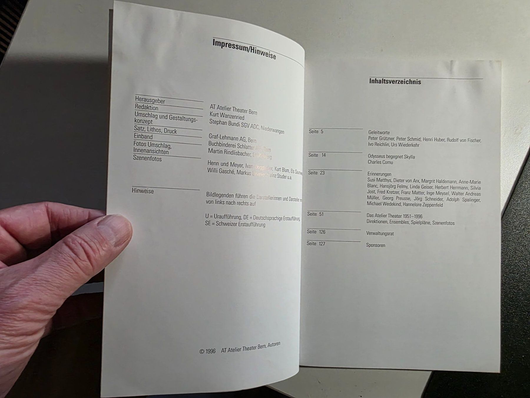 Libri: AT Atelier Theater Bern - 1951-1996 – Usato da Walterswil BE venduto da Lonitti 7