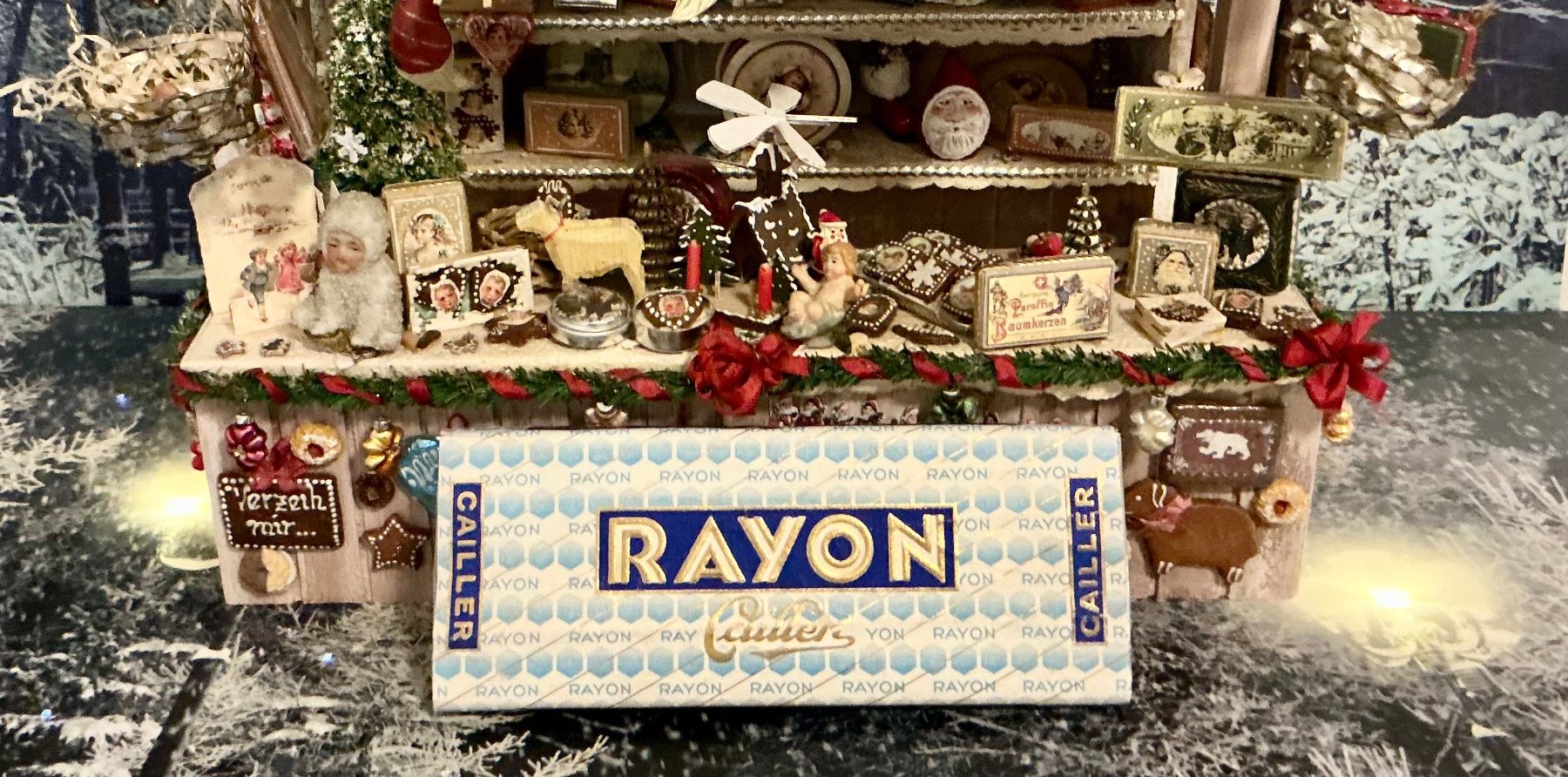 Tutte le decorazioni: ALTE RAYON CHOCOLADETAFEL VON CAILLER – Usato da Zell LU venduto da Silvermemory 4