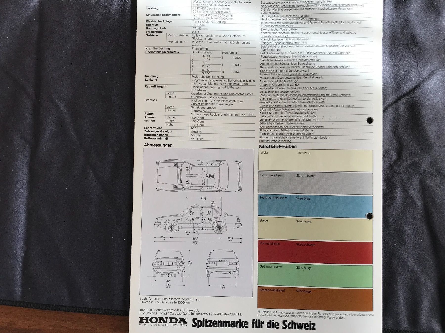 Honda Dokumente: Honda Prospekt – Gebraucht aus Balterswil von Jeko1967 5