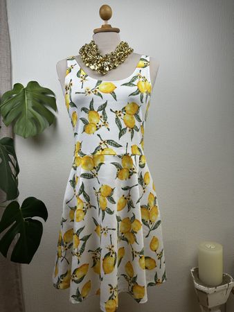 Robe H&M imprimé citron taille 40 neuve