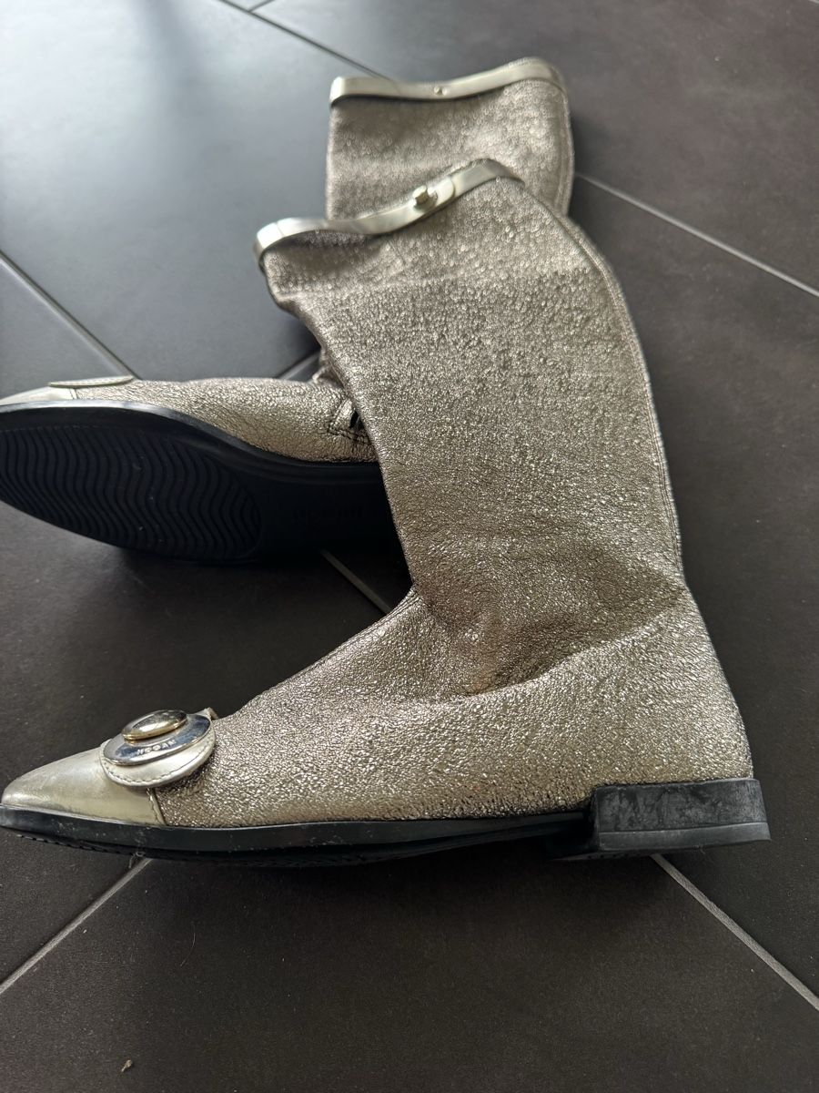 Hogan Damenschuhe: Hogan Stiefel Glitzer Gold Gr. 35 Neu – Neu und originalverpackt aus Freienbach von ang_8xxz 2