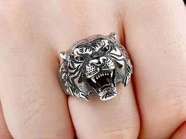 Ring mit Tiger ( One Size) / Nr. 22